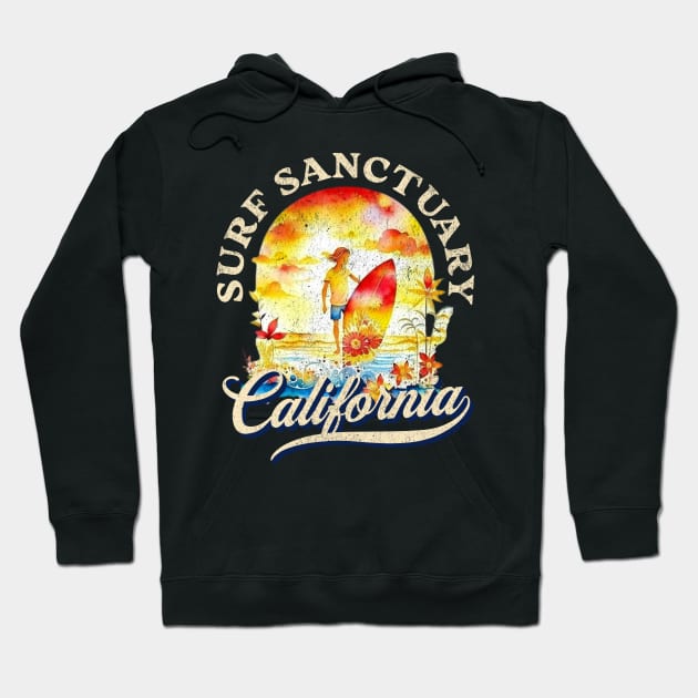 Surf sanctuary California Hoodie by Craftycarlcreations